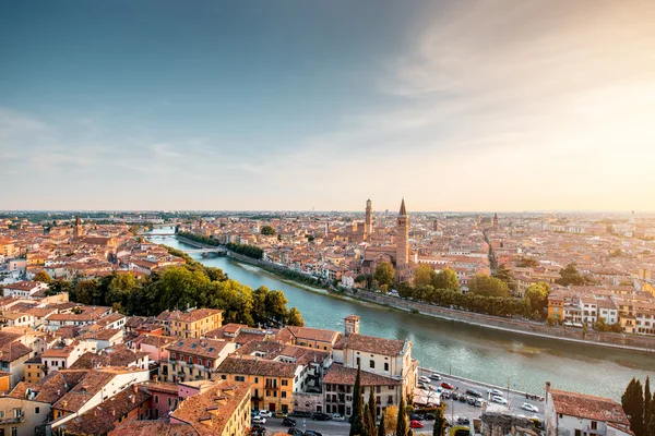 Vista aerea sulla città di Verona — Foto Stock