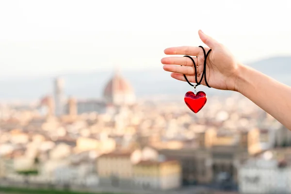 Láska ve městě Florencie — Stock fotografie
