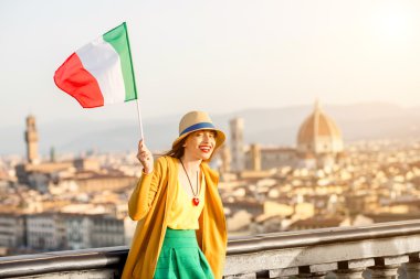 Floransa şehir seyahat kadın
