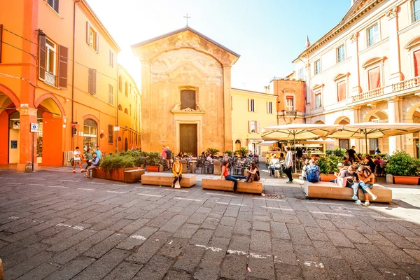 Gatuvy i Bologna city — Stockfoto