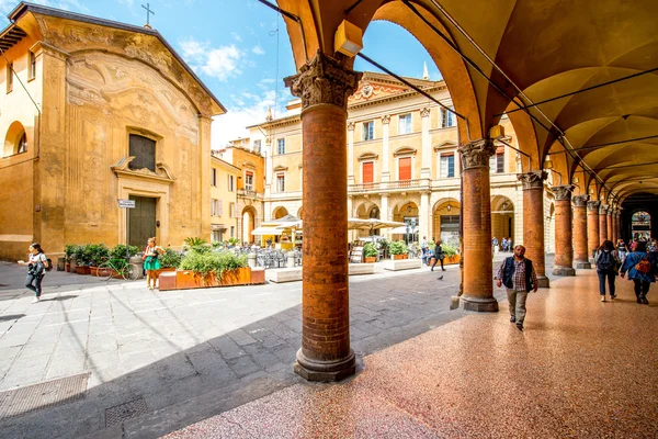 Gatuvy i Bologna city — Stockfoto