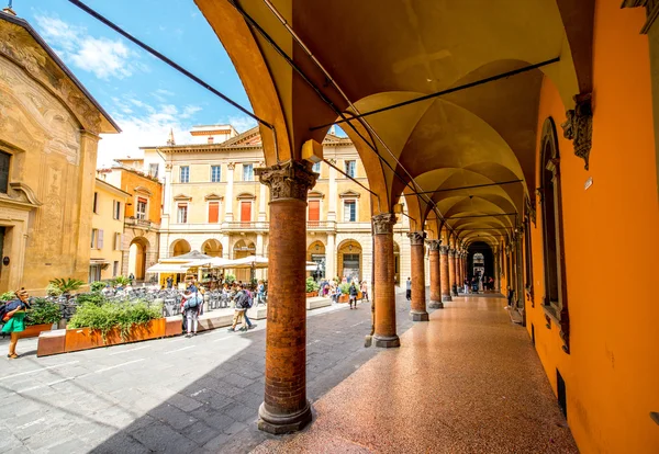 Gatuvy i Bologna city — Stockfoto