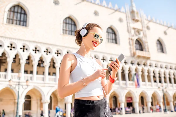 Esercizio mattutino nel centro storico di Venezia — Foto Stock