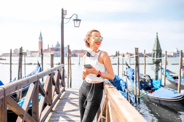 Esercizio mattutino a Venezia — Foto Stock