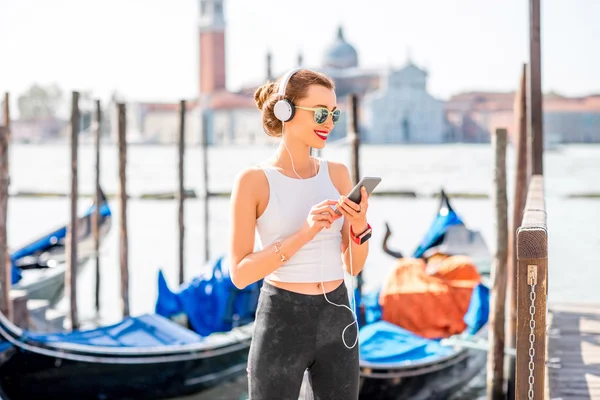 Esercizio mattutino a Venezia — Foto Stock