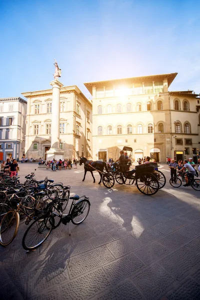 Piazza Santa Trinita a Firenze — Foto Stock