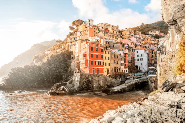 Riomaggiore město v Itálii — Stock fotografie