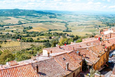 Montepulciano görünümünde manzara