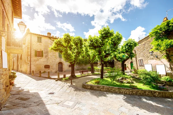 Tuscan town street view — Stock Photo, Image