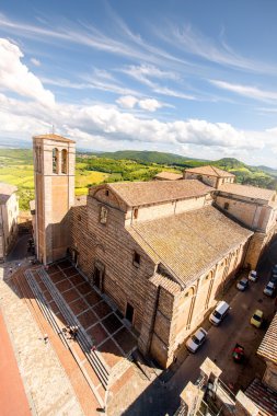 Montepulciano cityscape görünümü