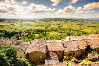 Montepulciano görünümünde manzara