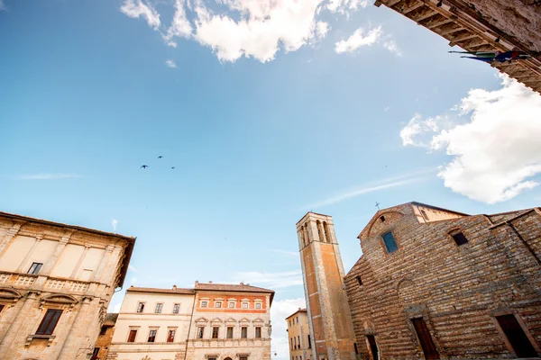 Zobacz panoramę miasta Montepulciano — Zdjęcie stockowe