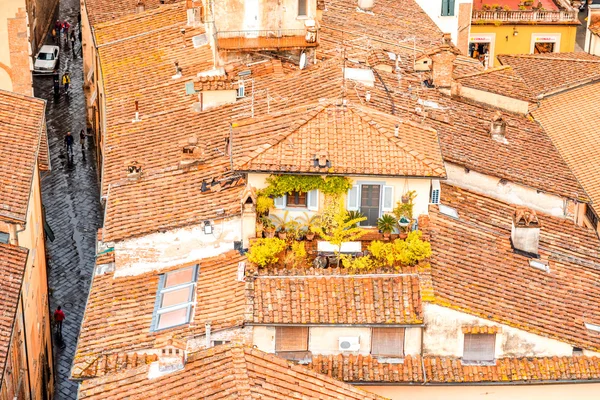 Stadsbilden vy i Lucca gamla stan — Stockfoto