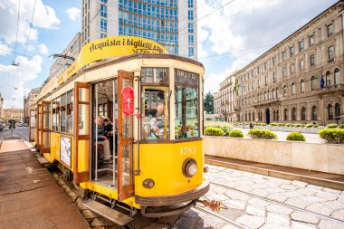 Milan 'daki eski tramvay