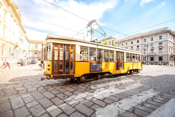Old tram in Milan