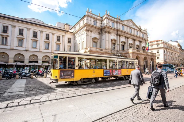 Vecchio tram a Milano — Foto Stock