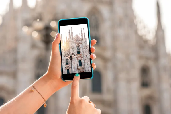 Cathédrale de Duomo photo au téléphone — Photo