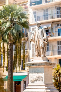 Lord Brougham statue in Cannes city clipart