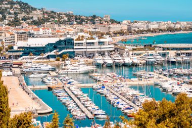 French riviera in Cannes city clipart