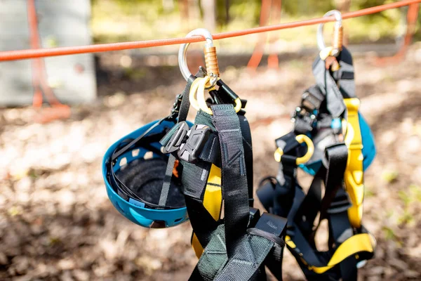 Climbing equipment at amusement park — Stock Photo, Image