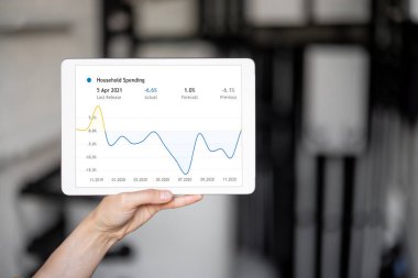 Evdeki kazan dairesinde dijital tablet