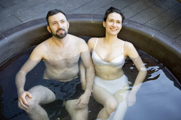 Family having a free of child vacations at Spa — Stock Photo, Image