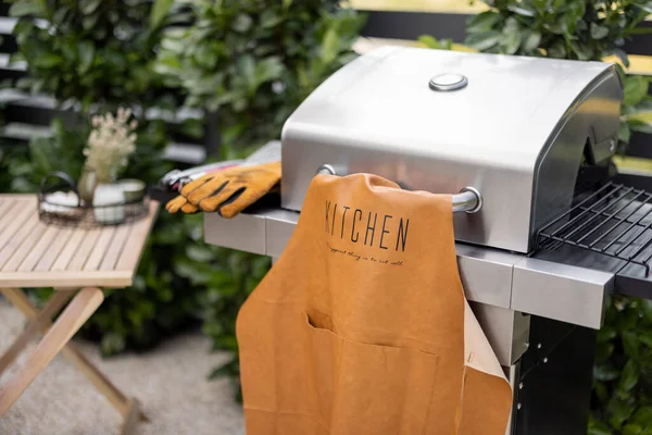 Modern grill with accessories — Stock Photo, Image