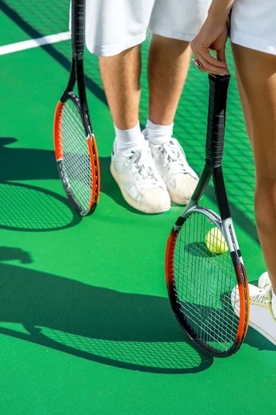 Racketar för tennis — Stockfoto