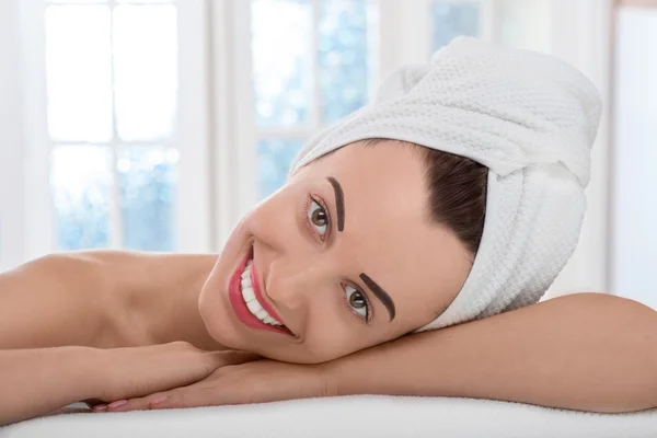 Woman relaxing after the bath — Stock Photo, Image