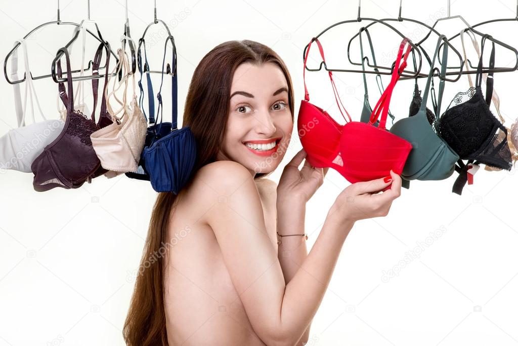 Woman choosing bras