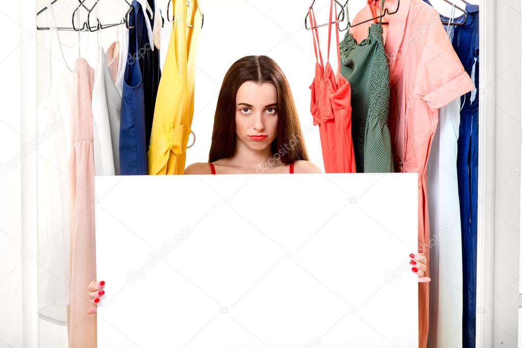 Woman in wardrobe