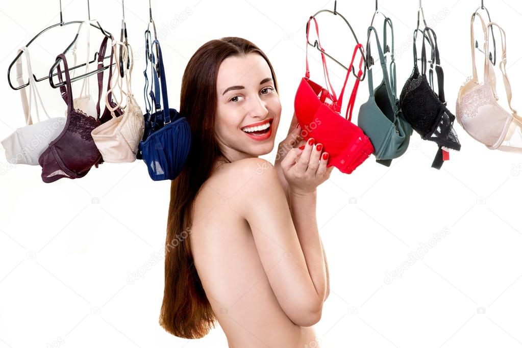 Woman choosing bras