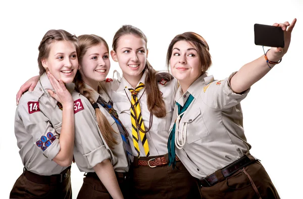 Scouts in studio — Stockfoto