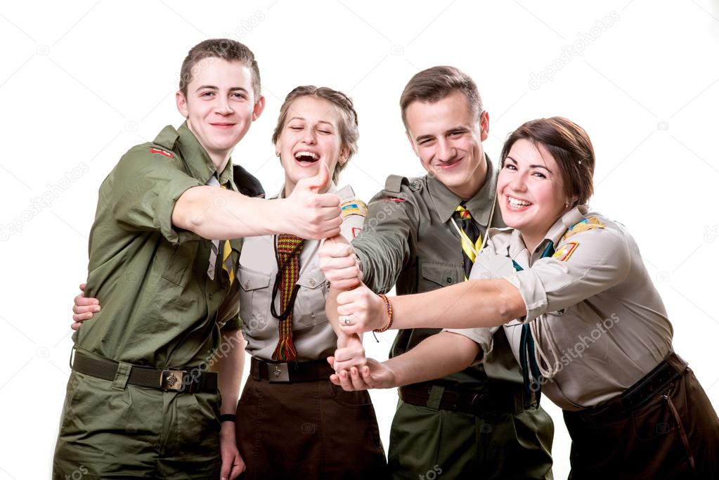 Scouts in studio