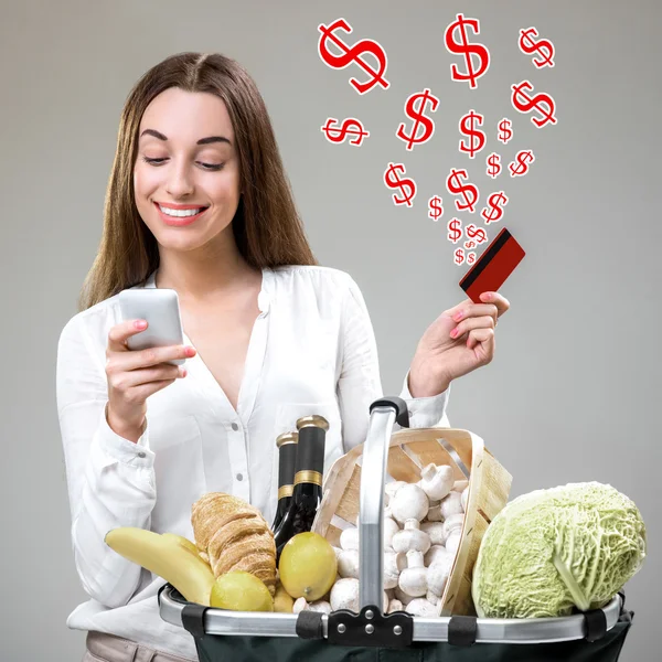 Buying online food concept — Stock Photo, Image