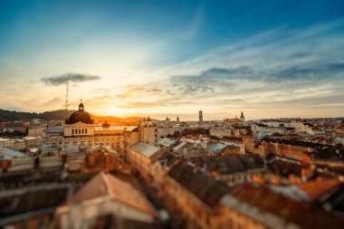 Lviv şehir gündoğumu