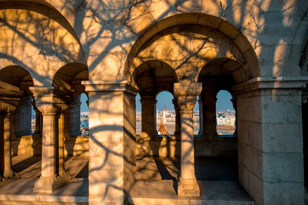 Fishermans Bastion columns — Stock Image Fishermans Bastion columns Stock Image
