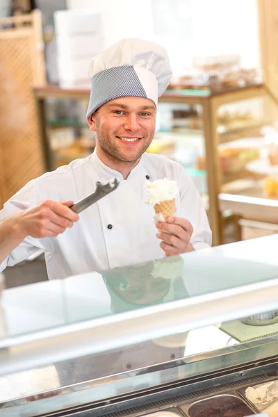 Vendedor de sorvete — Fotografia de Stock