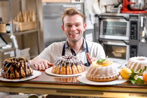 Man with Easter cakes