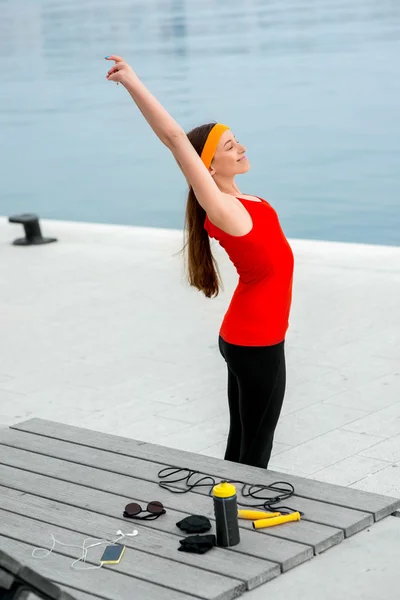 Woman having exercise — Stock Fotó