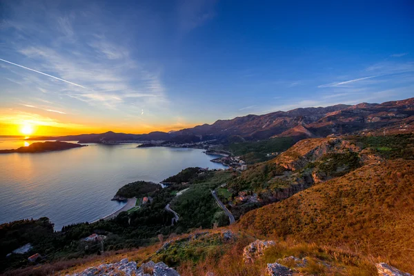 Paisagem da costa do mar Adriático em Montenegro — Fotografia de Stock