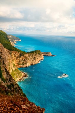 Kıyı şeridi Lefkada Adası Yunanistan