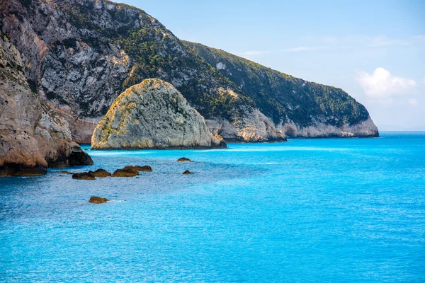 Kıyı şeridi Lefkada Adası Yunanistan — Stok fotoğraf