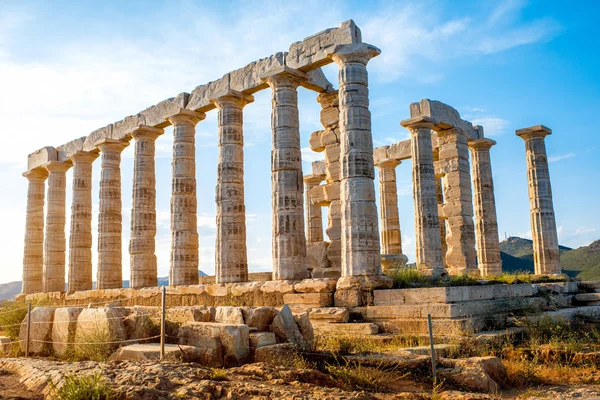W Grecji świątyni Posejdona — Zdjęcie stockowe