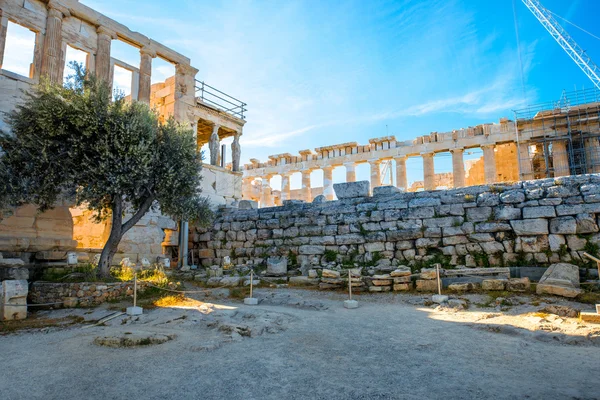 Eretteo e tempio del Partenone nell'Acropoli — Foto Stock
