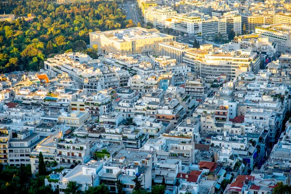 Zobacz panoramę miasta Ateny — Zdjęcie stockowe