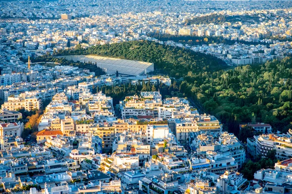 Zobacz panoramę miasta Ateny — Zdjęcie stockowe