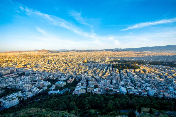 Zobacz panoramę miasta Ateny — Zdjęcie stockowe