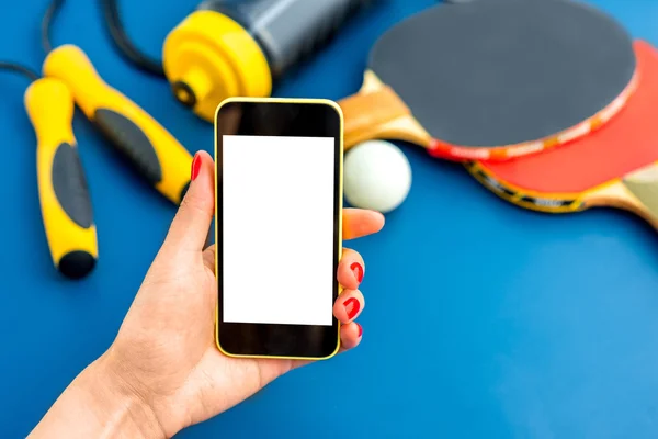 Sportu telefonu aplikacji — Zdjęcie stockowe