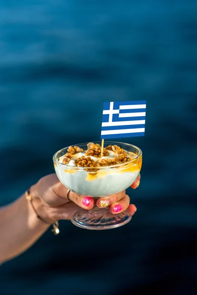 Yogurt greco — Foto Stock
